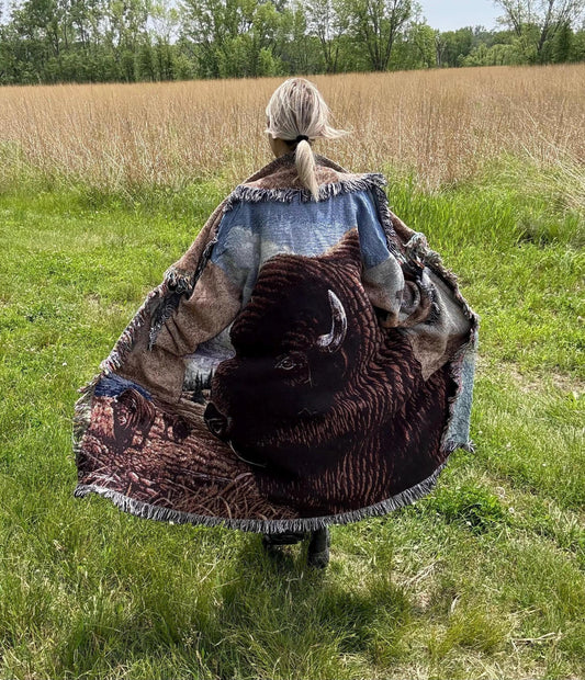 Bison Spirit Cozy Oversized Blanket Coat