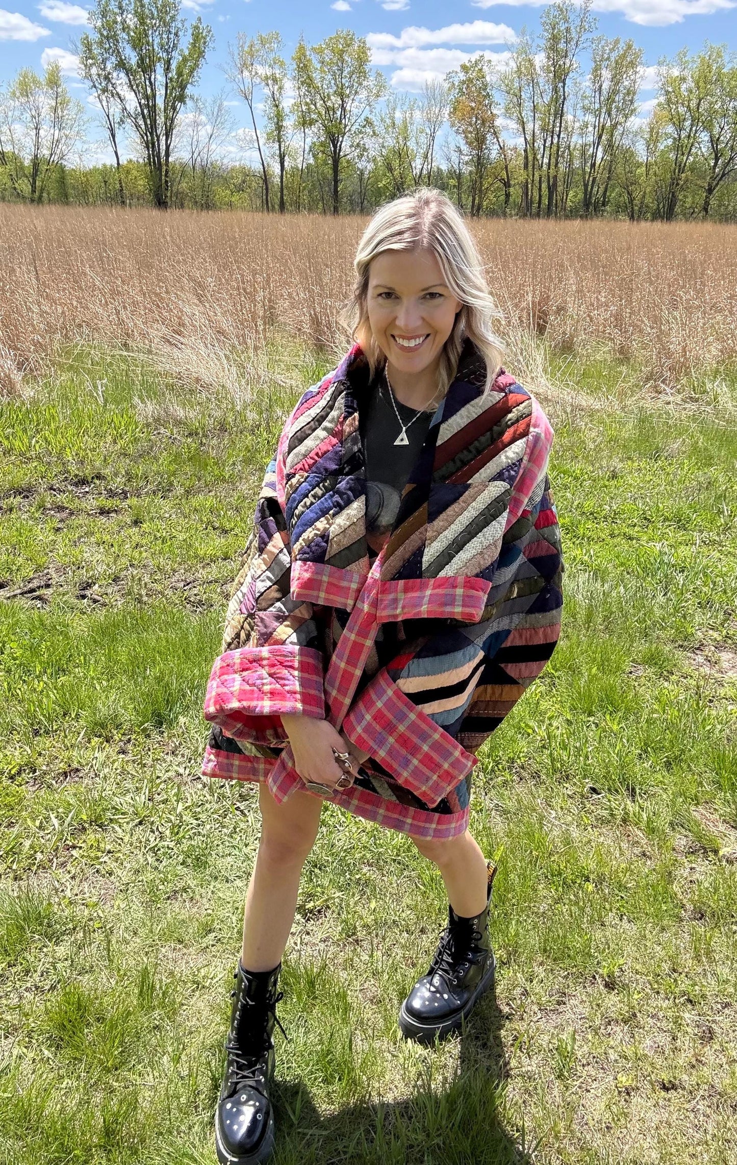 Old Soul Livin’ Tattered Distressed Upcycled Antique Quilt Jacket