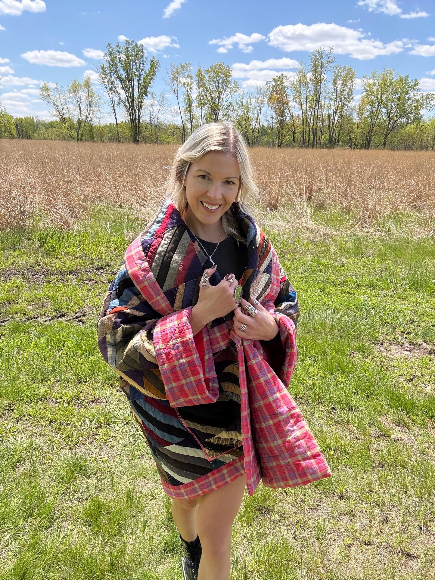 Old Soul Livin’ Tattered Distressed Upcycled Antique Quilt Jacket