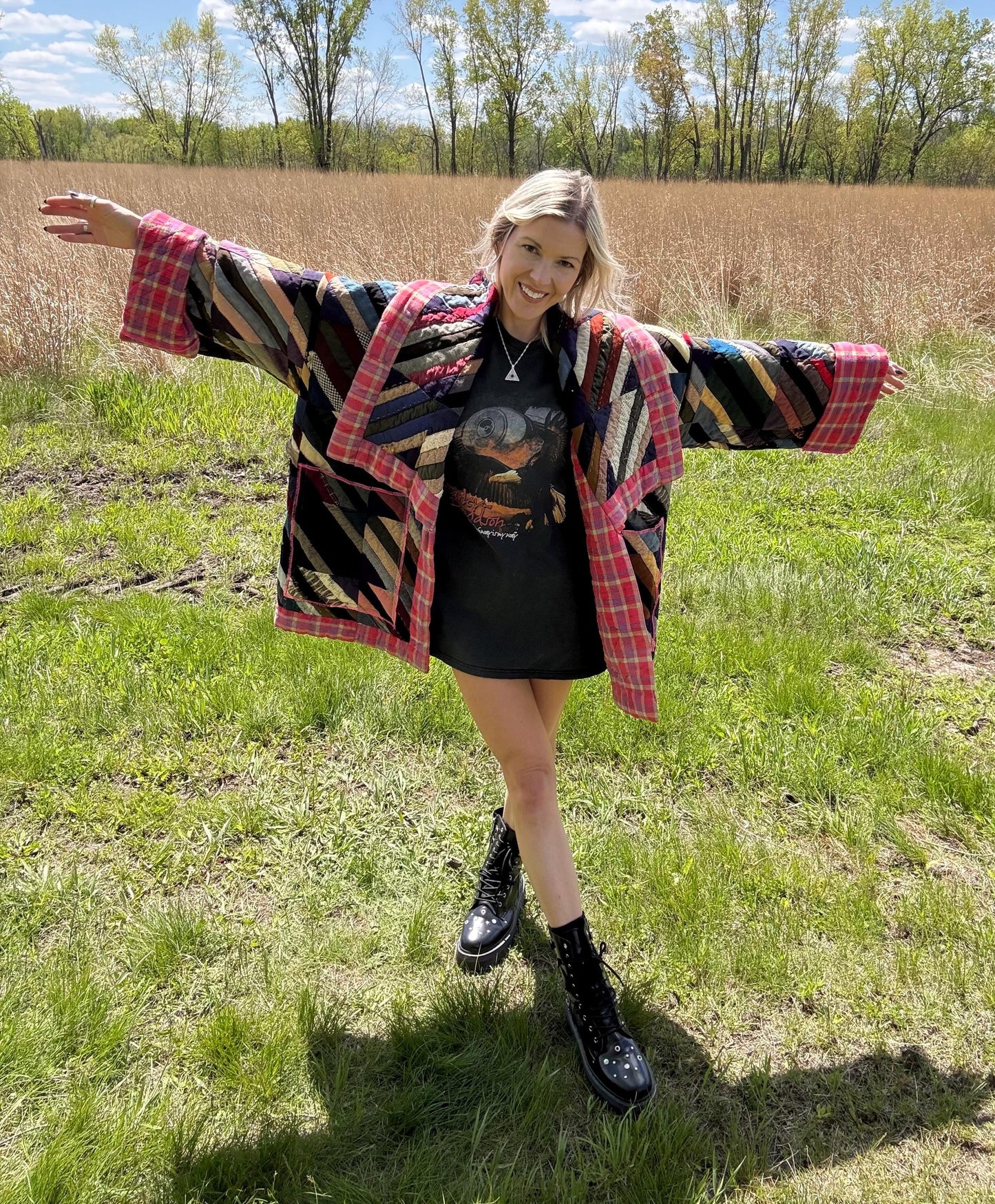 Old Soul Livin’ Tattered Distressed Upcycled Antique Quilt Jacket