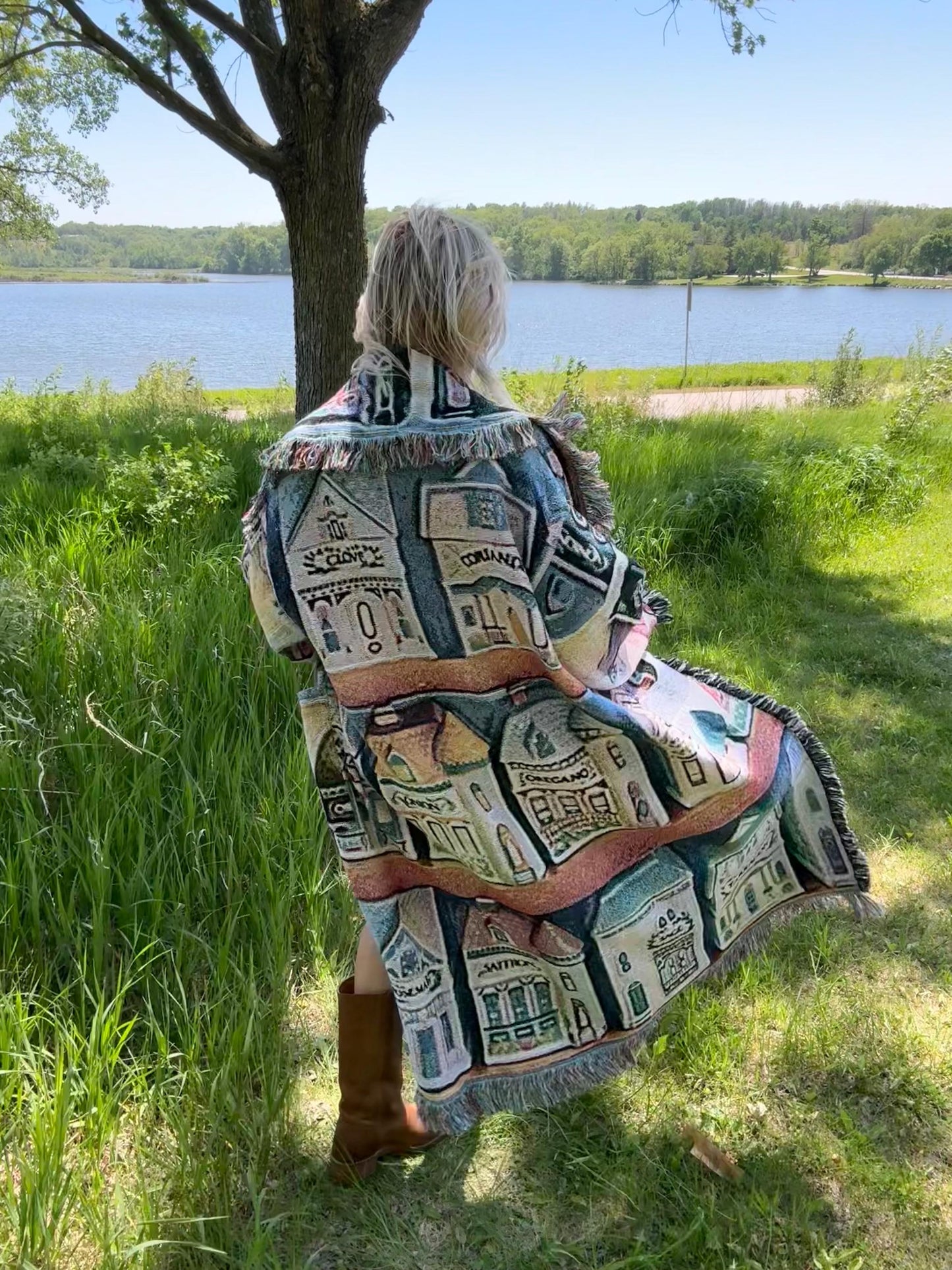 Magic Pastel Lenox Spice Village Long Art Blanket Coat