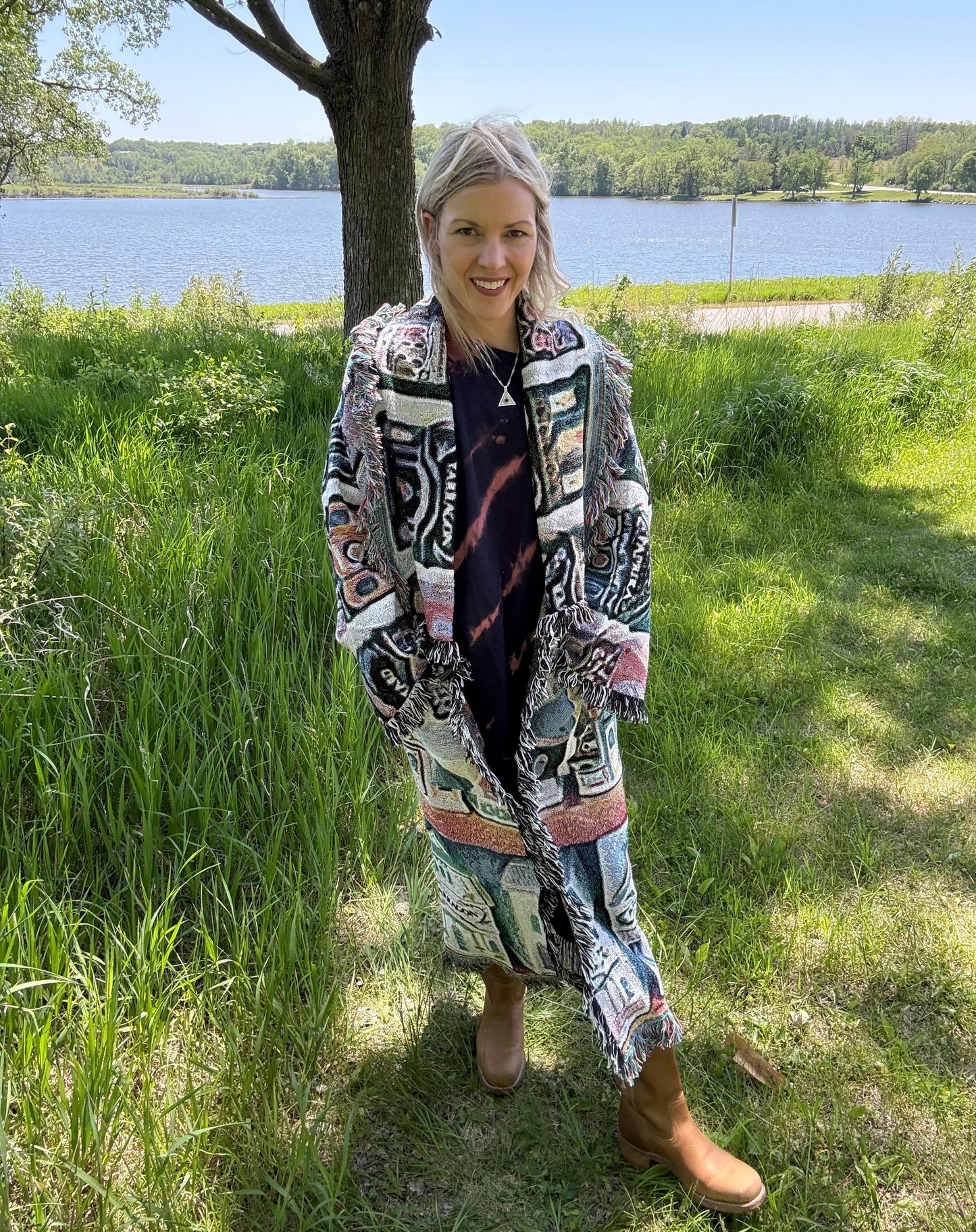 Magic Pastel Lenox Spice Village Long Art Blanket Coat