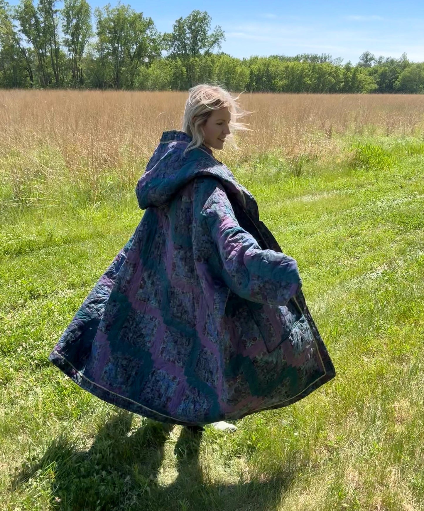 Mystic Dancer Extra Oversized Maximalist Statemet Quilt Coat