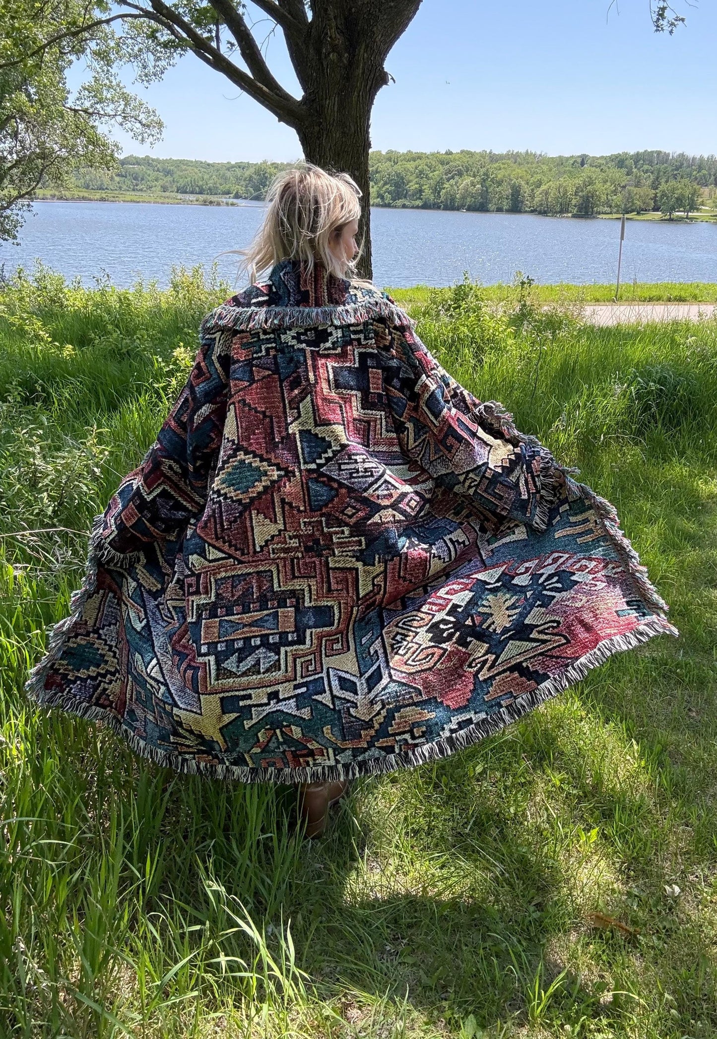 Desert Dreamin’ Extra Oversized Art Blanket Coat