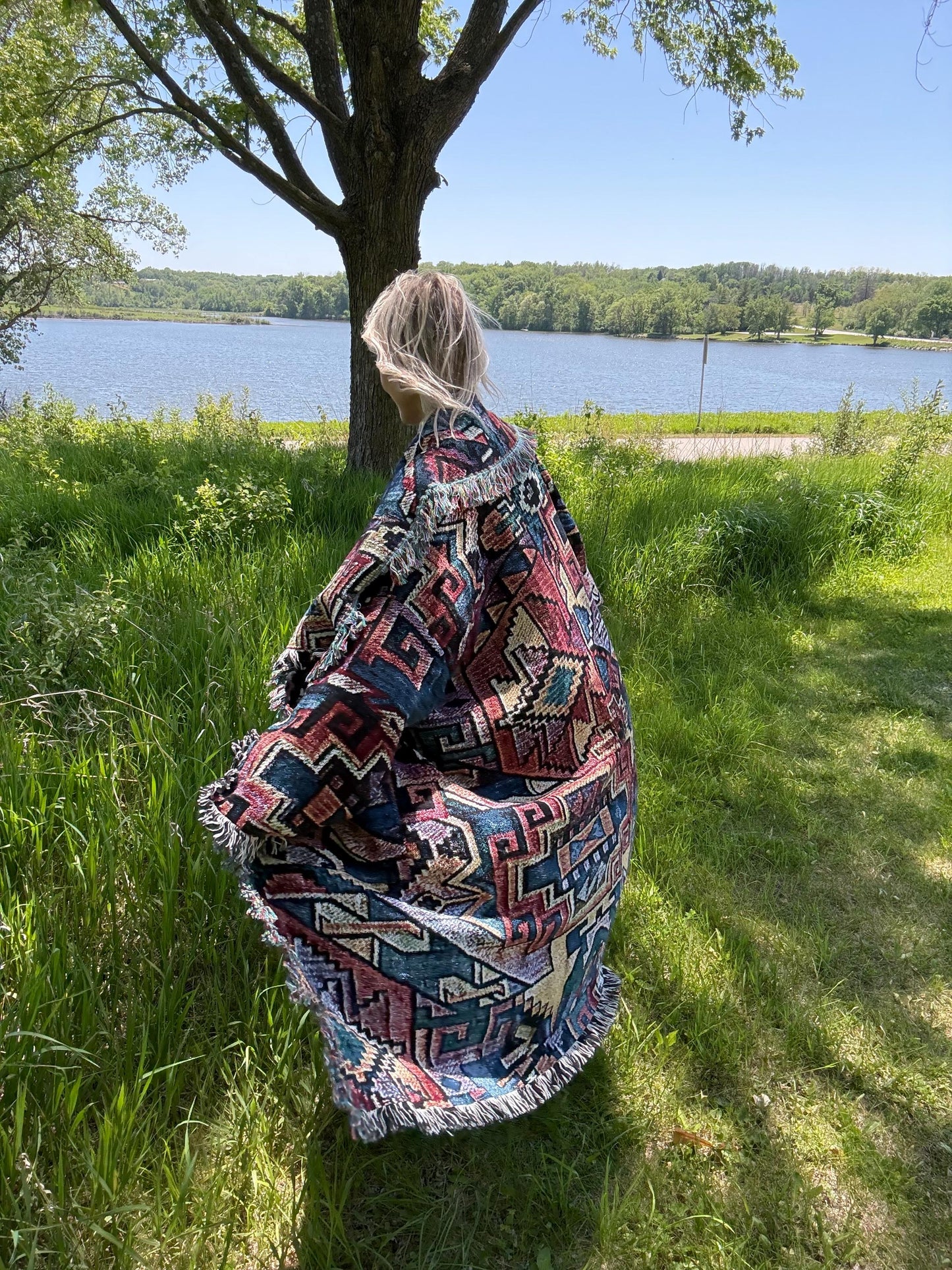 Desert Dreamin’ Extra Oversized Art Blanket Coat