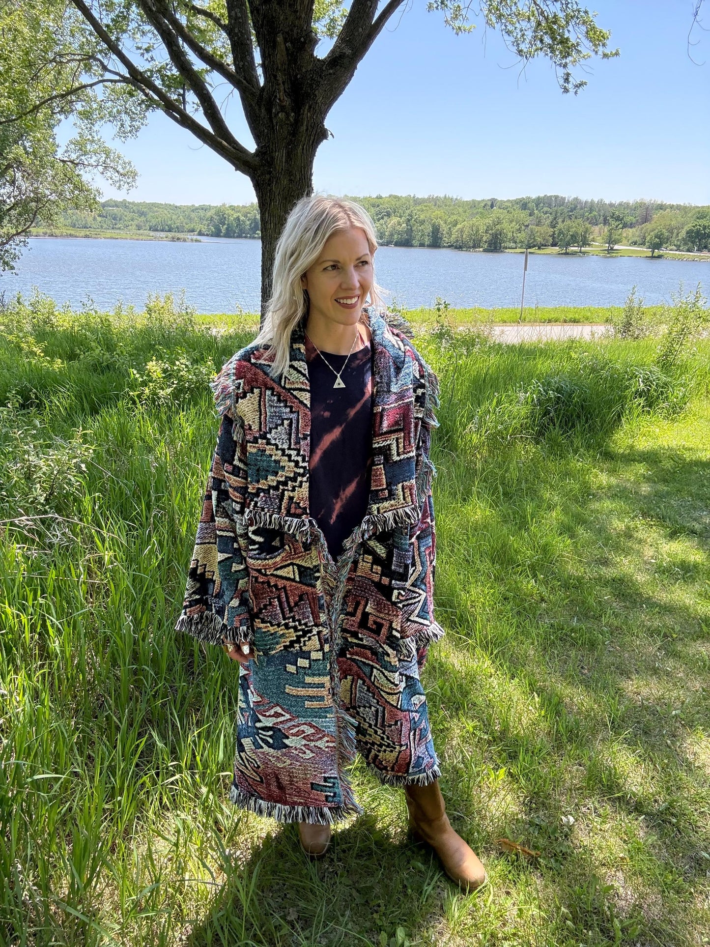 Desert Dreamin’ Extra Oversized Art Blanket Coat