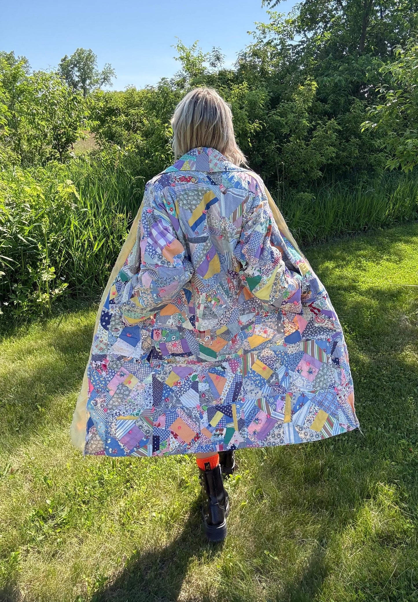 Sweet Feminine Prints Patchwork Antique Quilt Robe