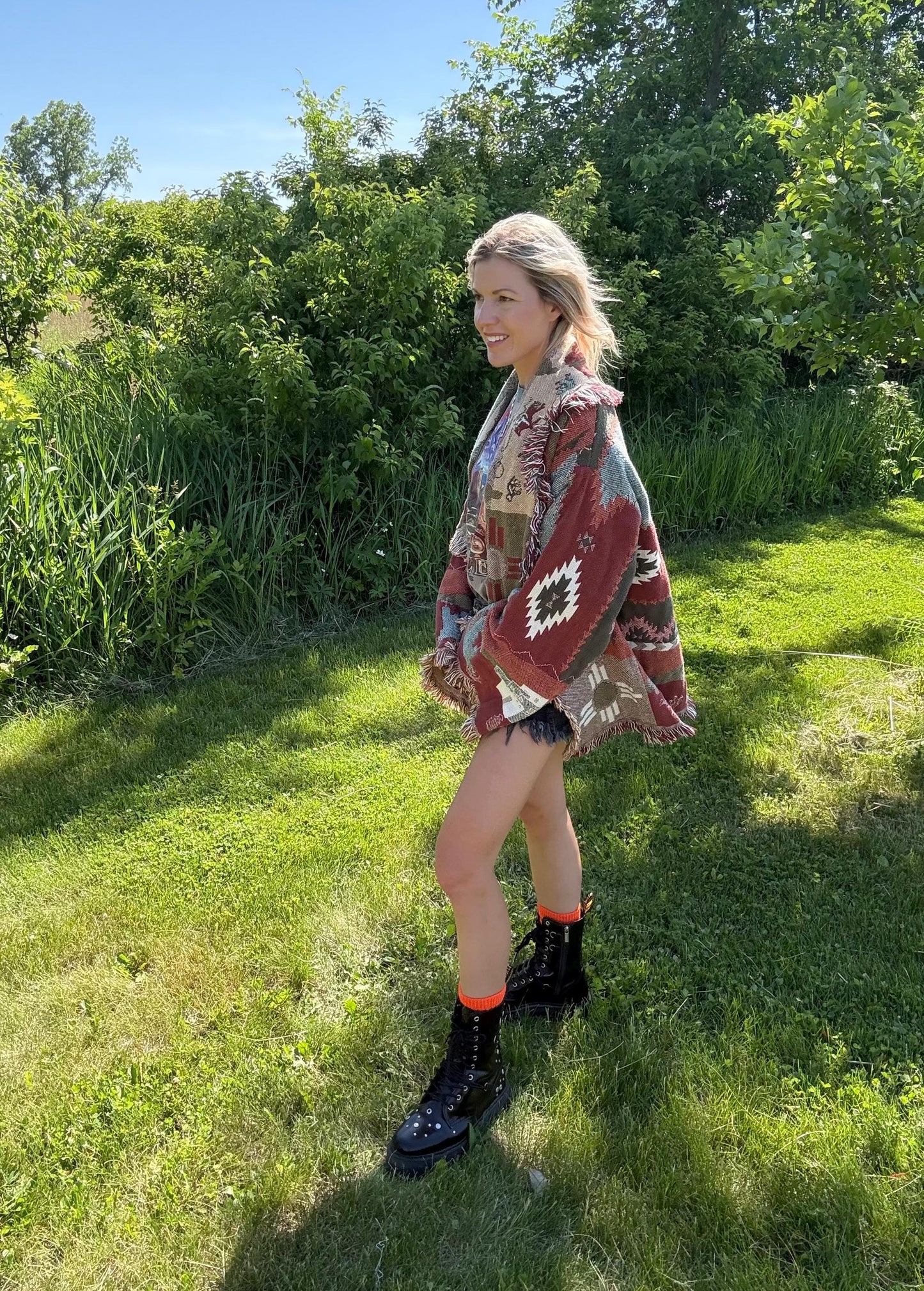 Desert Dreamer Cozy Boho Fringe Blanket Coat