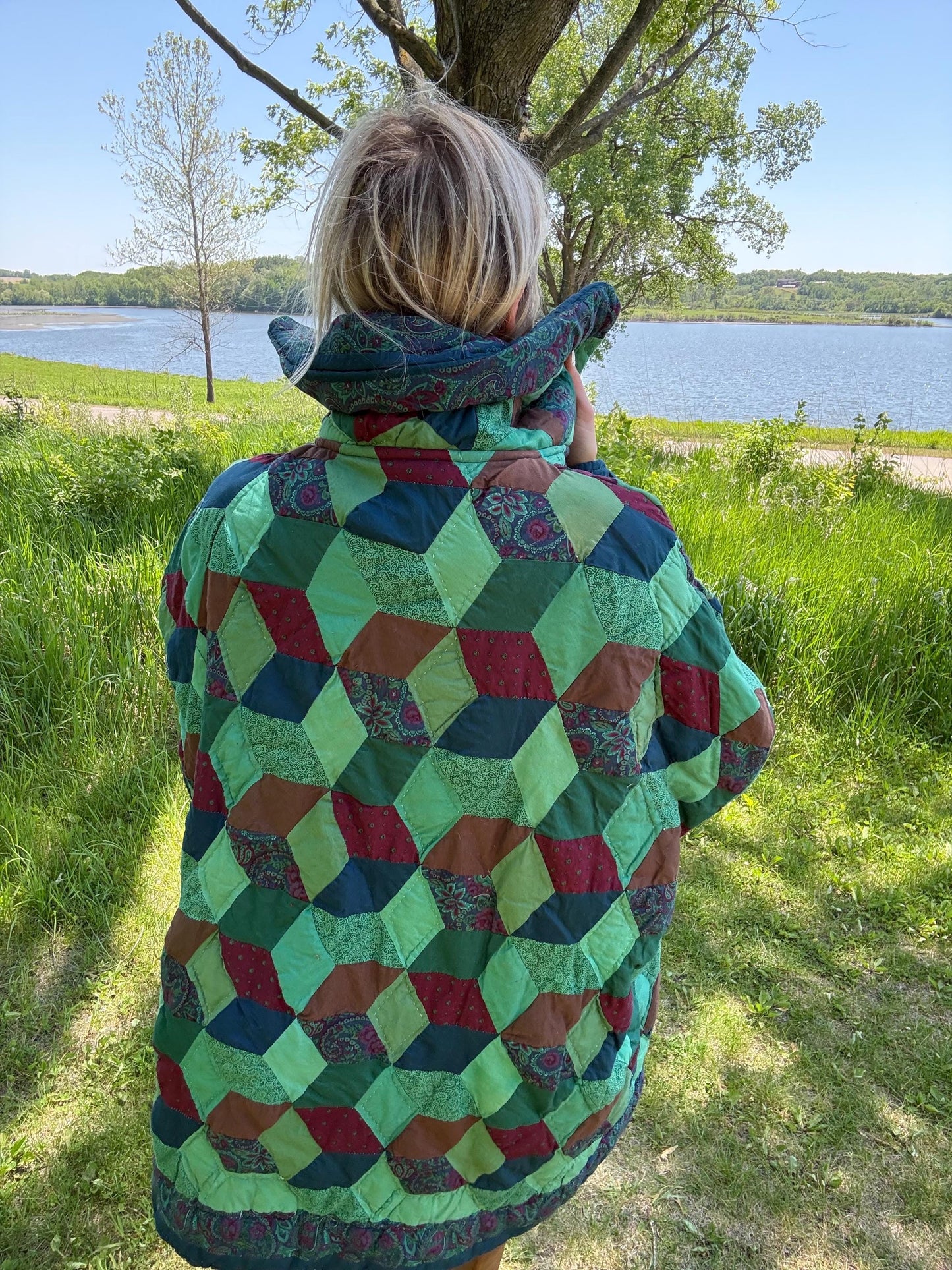 Jade Muse Extra Oversized Statement Quilt Coat