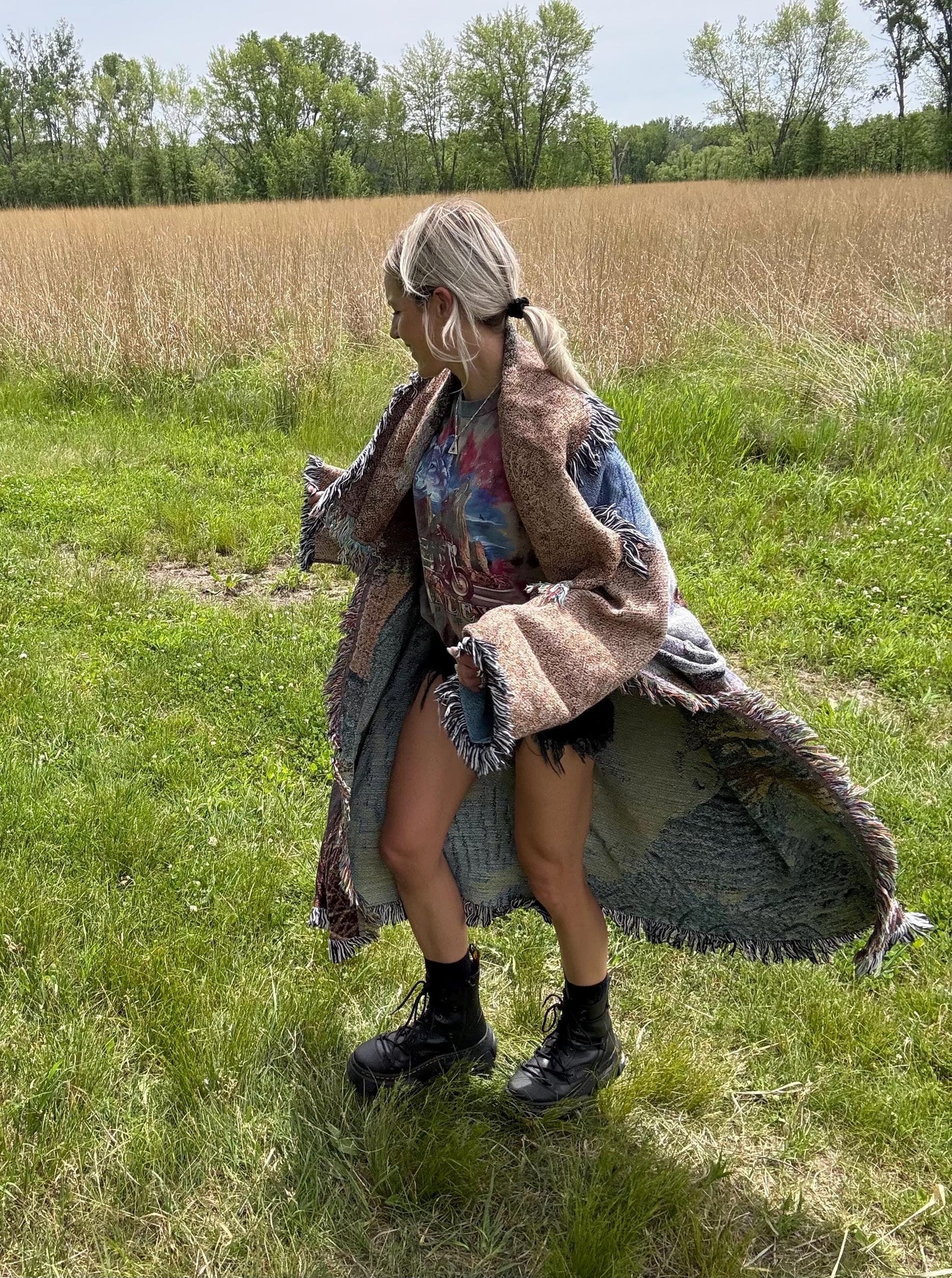 Bison Spirit Cozy Oversized Blanket Coat