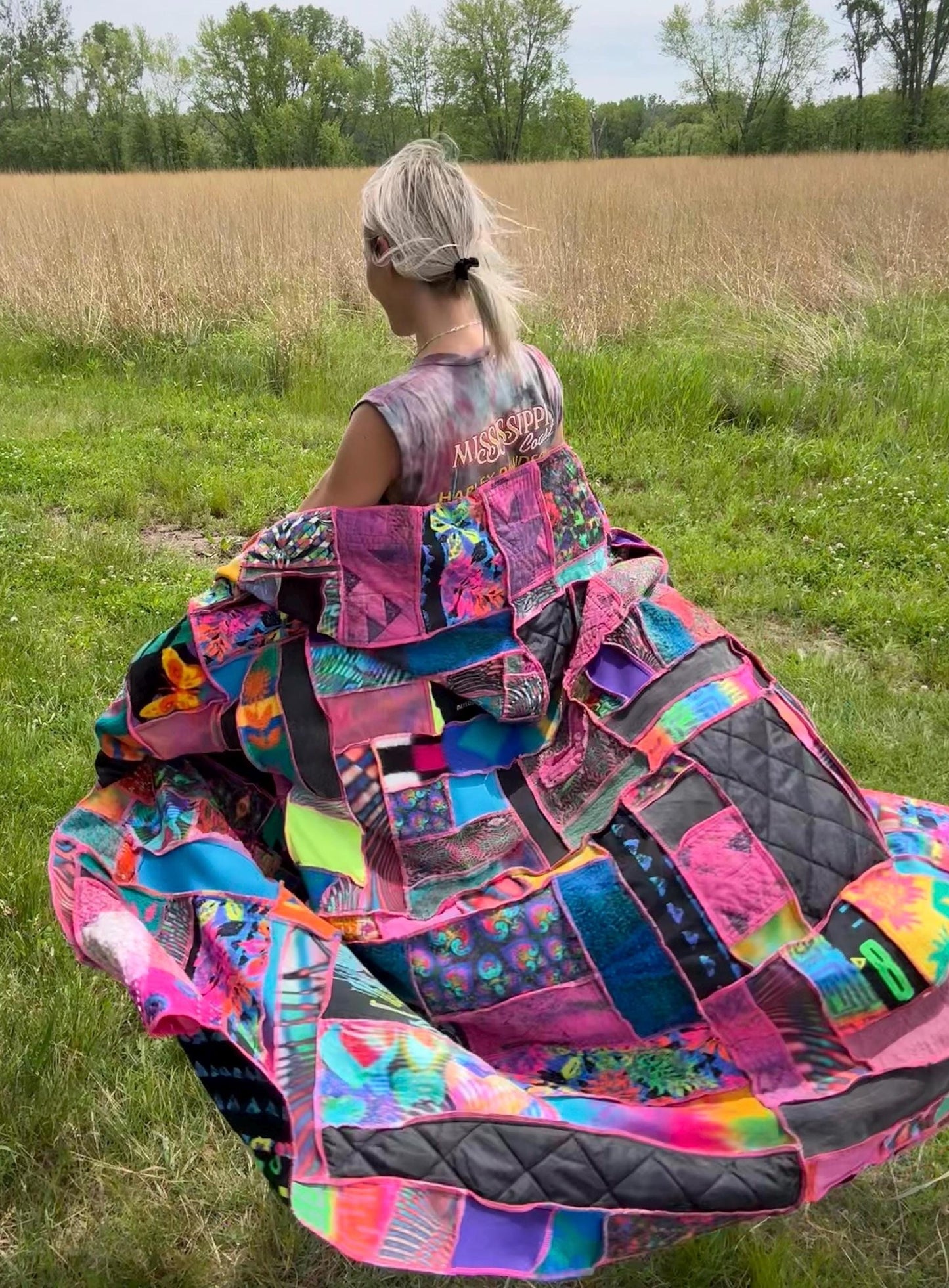 Neon Soul Mixed Media Collector Art Coat