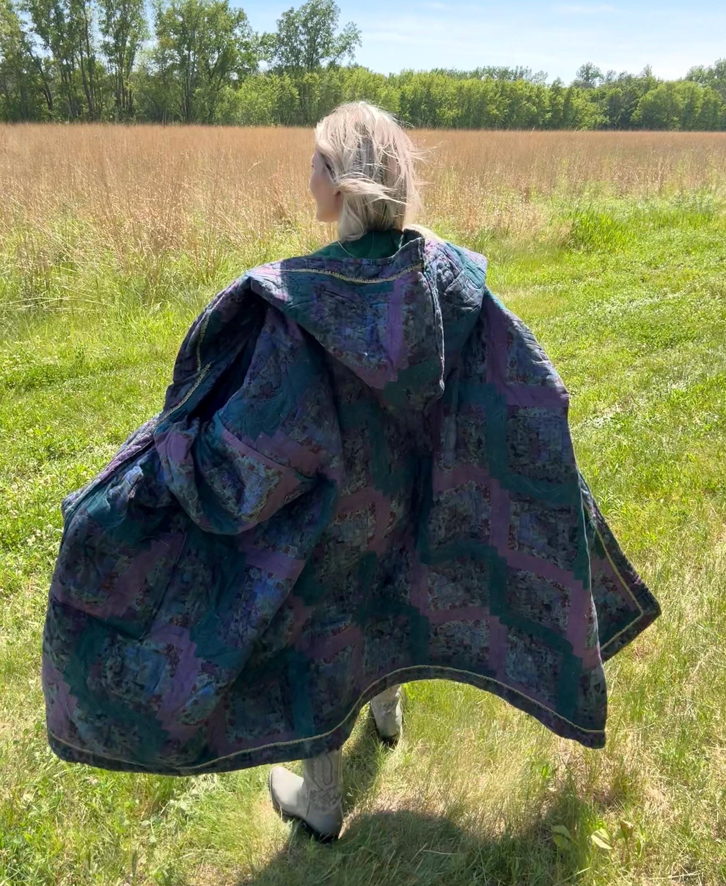 Mystic Dancer Extra Oversized Maximalist Statemet Quilt Coat