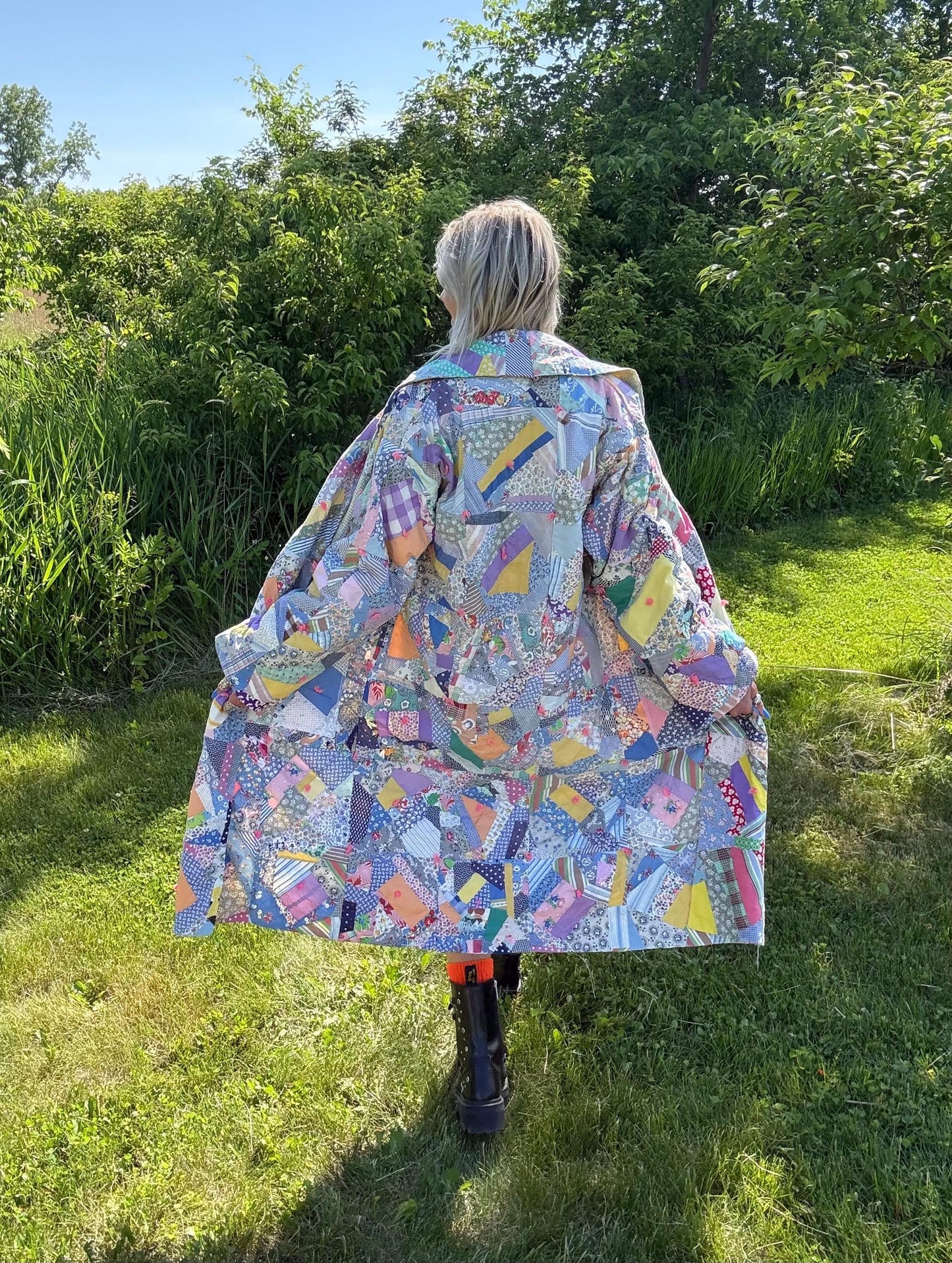 Sweet Feminine Prints Patchwork Antique Quilt Robe