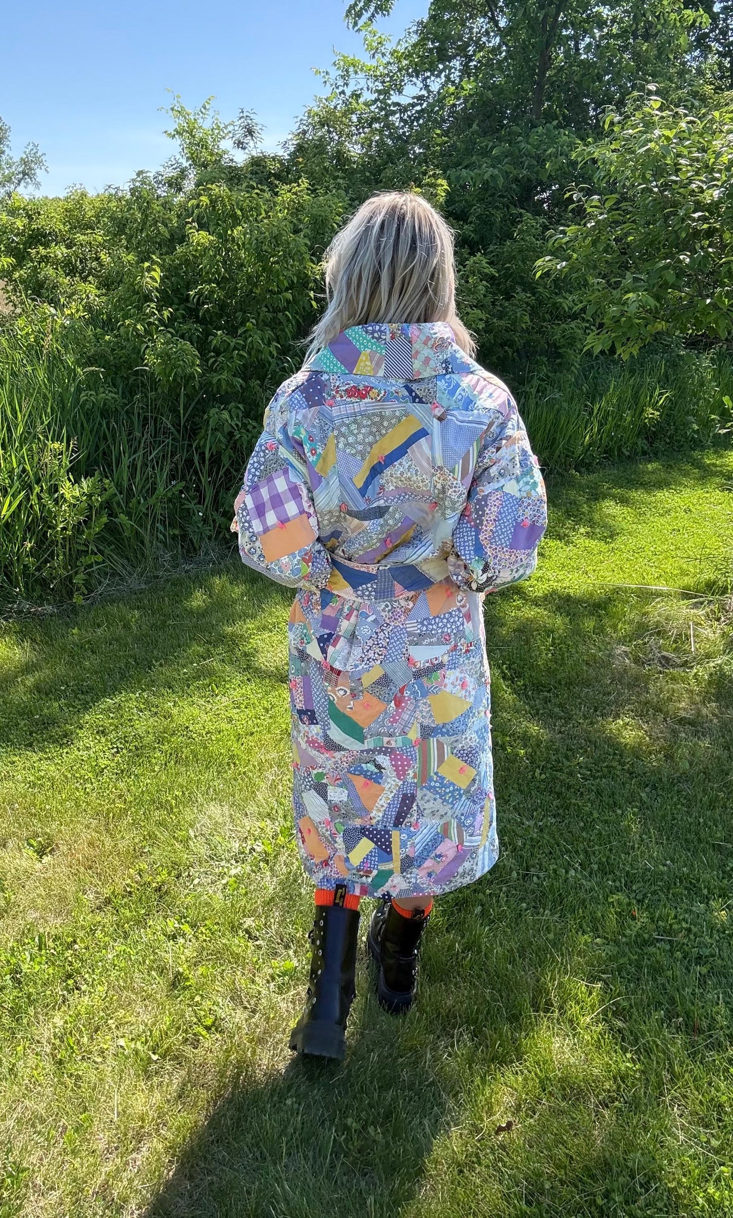 Sweet Feminine Prints Patchwork Antique Quilt Robe