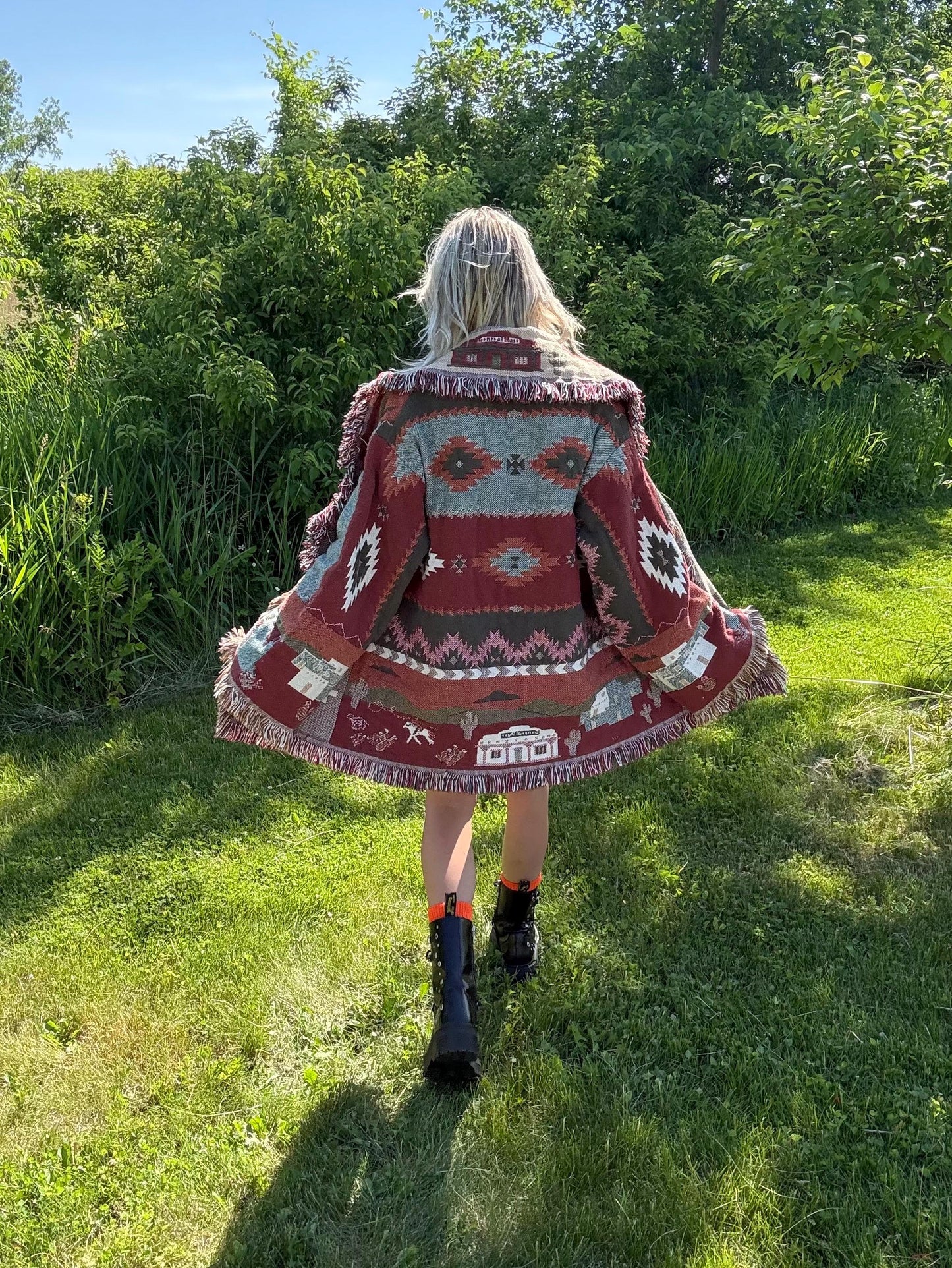 Desert Dreamer Cozy Boho Fringe Blanket Coat