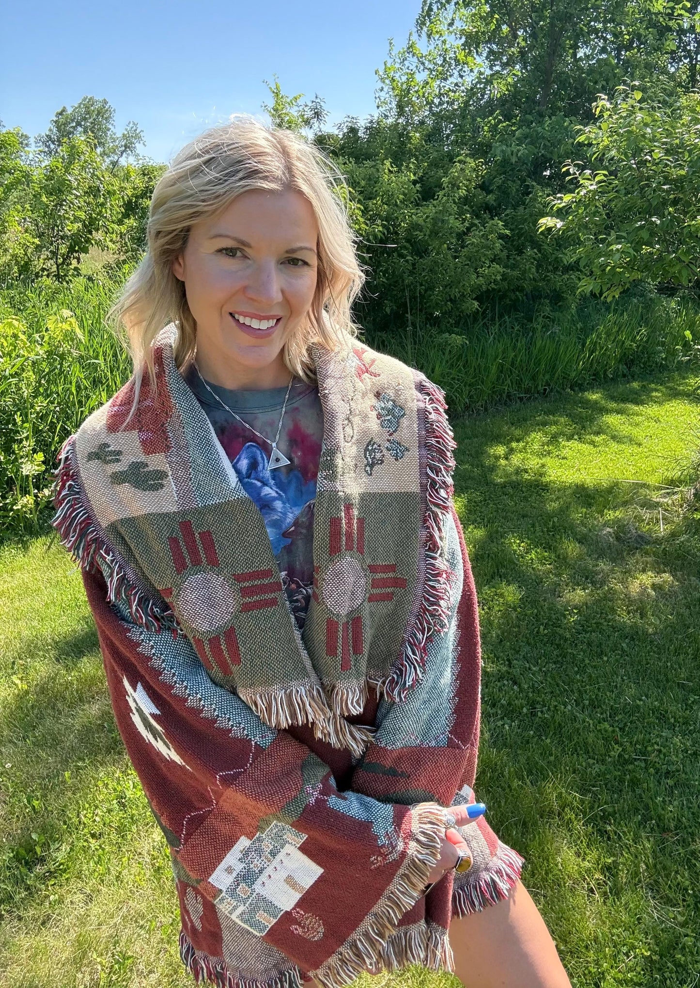 Desert Dreamer Cozy Boho Fringe Blanket Coat
