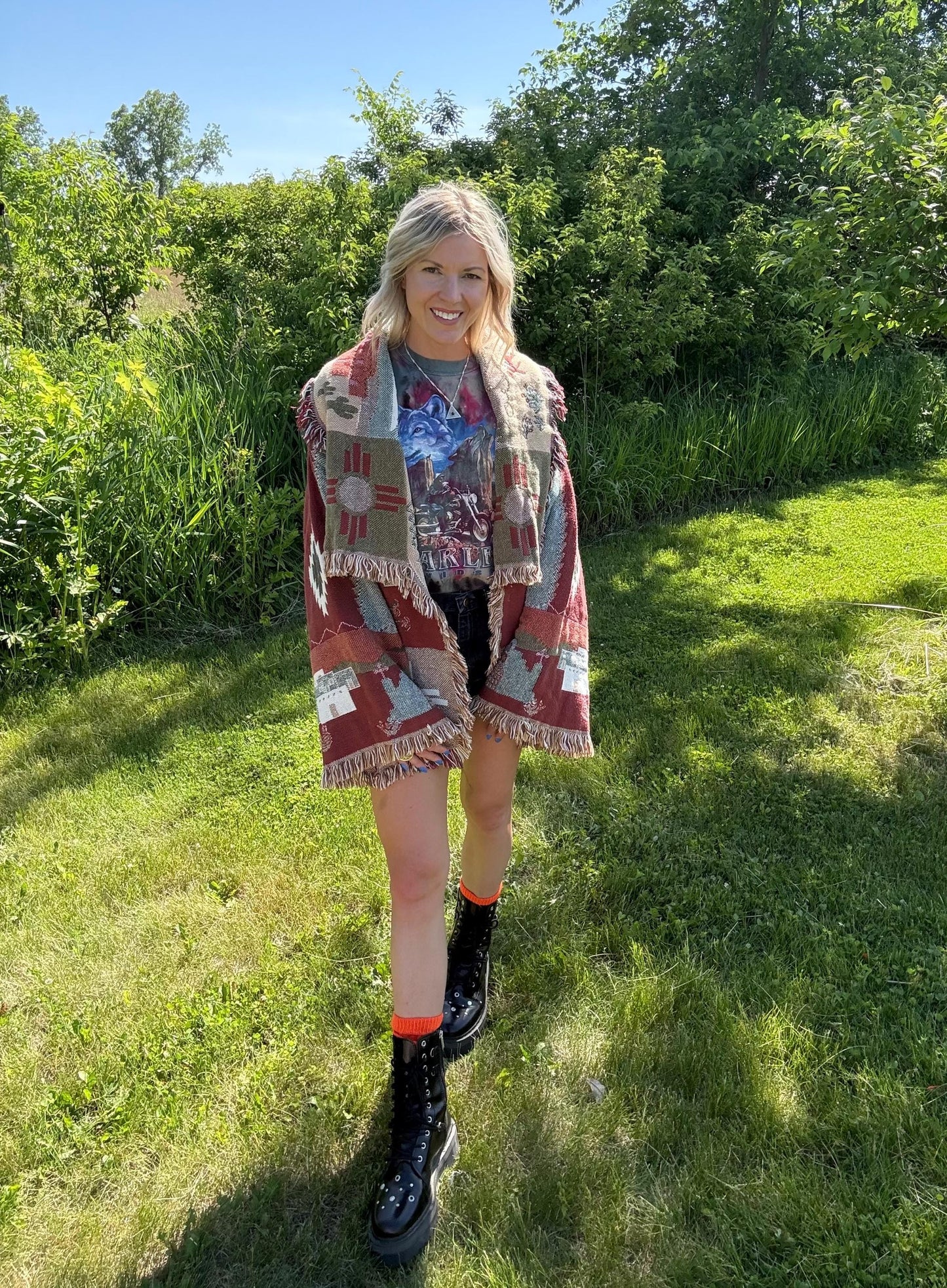 Desert Dreamer Cozy Boho Fringe Blanket Coat