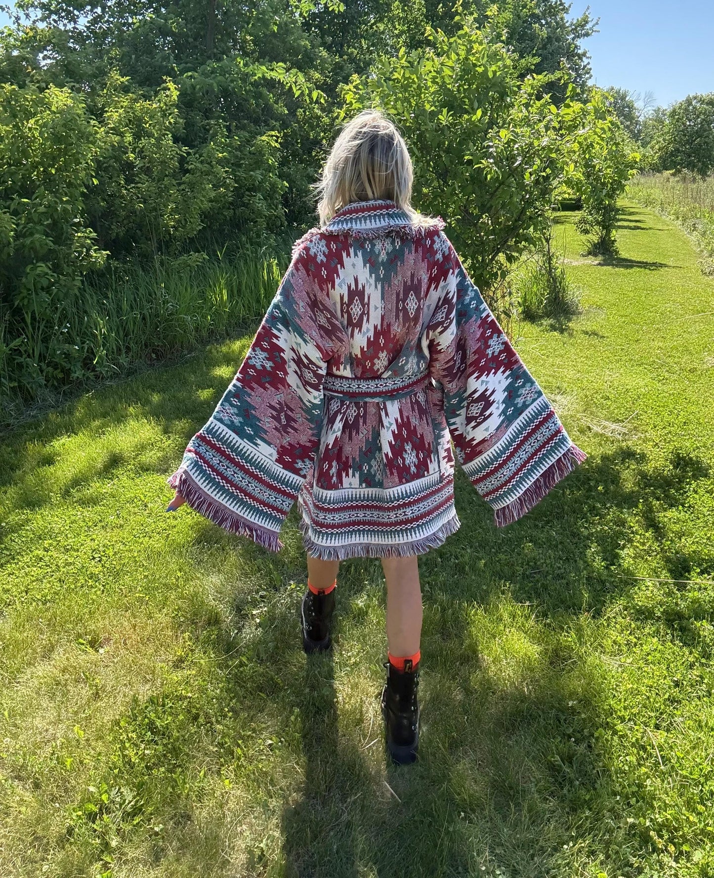 Desert Dreamer Cozy Oversized Fringe Blanket Robe