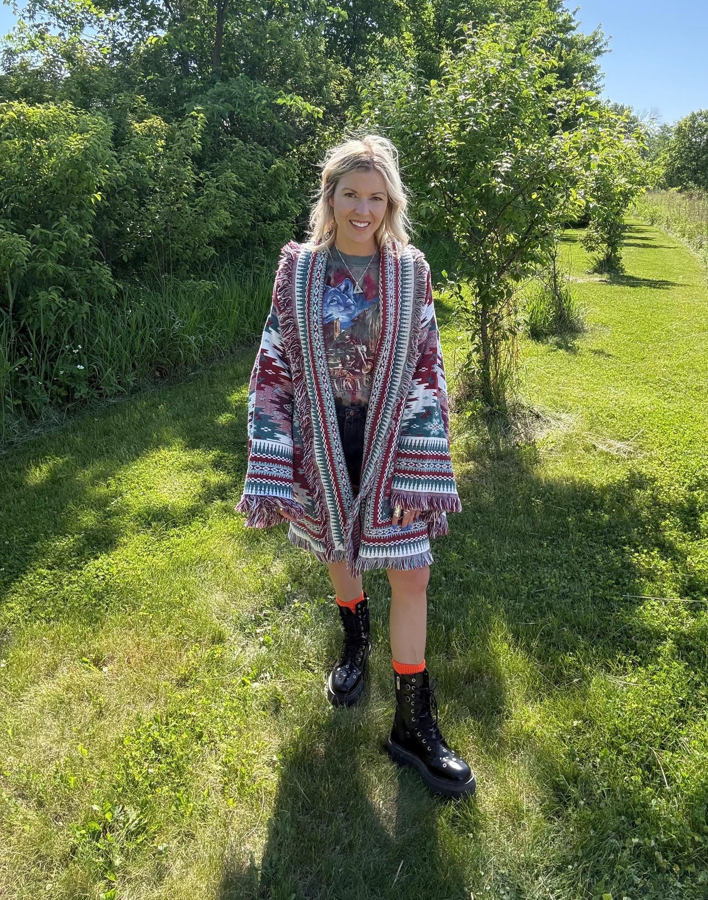 Desert Dreamer Cozy Oversized Fringe Blanket Robe