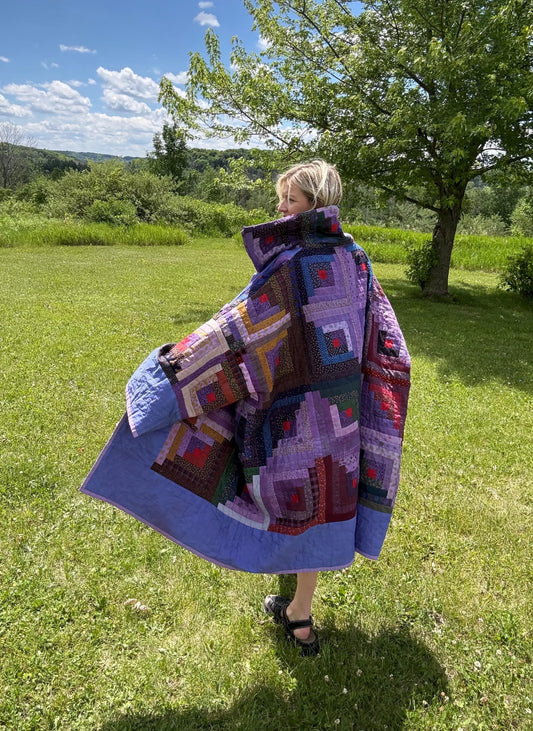 Purple Dream Extra Oversized Statement Quilt Jacket