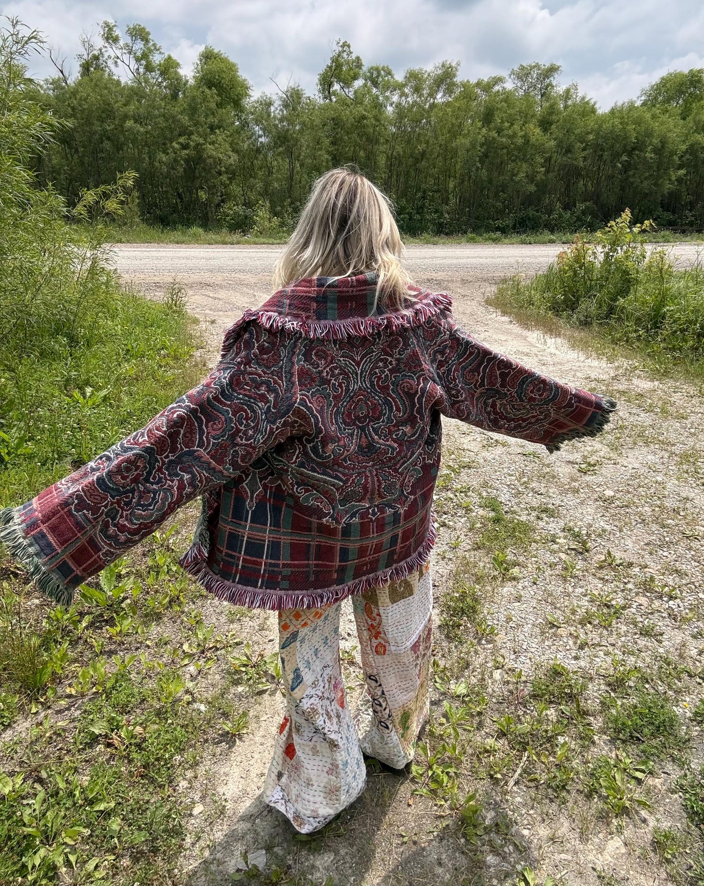 Olde World Plaids & Paisleys Blanket Coat